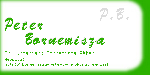 peter bornemisza business card